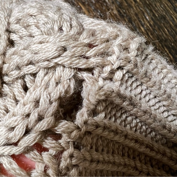 Ivan Grundahl Beige Merino Wool Cable Knit Turtleneck Sweater Dress - Picture 11 of 14